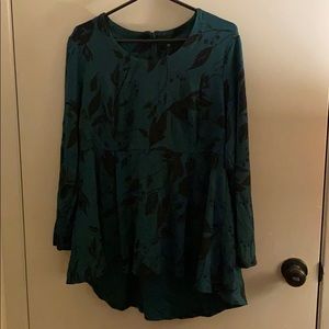 Long Sleeve Green Blouse